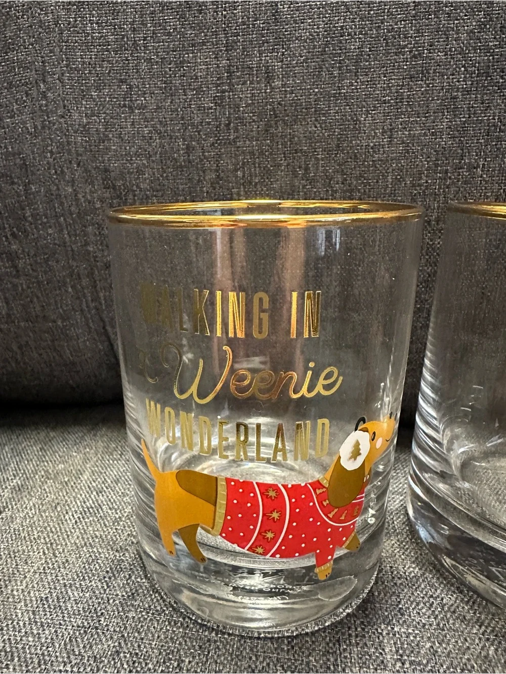 Slant ‘Walking in a Weenie Wonderland’ Old Fashion Glasses